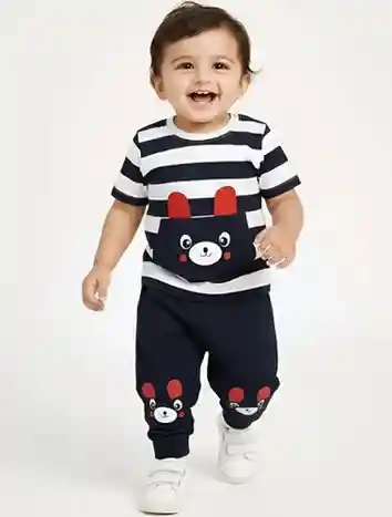 Hopscotch 2Pc Applique Tshirt Joggers
